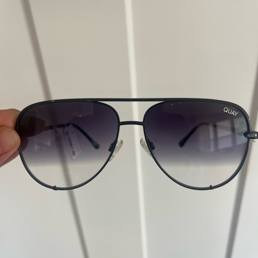 Quay Australia Women’s Black Aviator Sunglasses